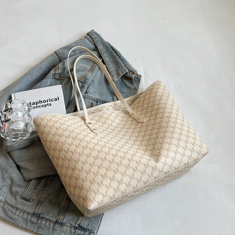 Simple Casual Commuting Tote Bag Fashion High Capacity Shoulder Bag Handbag Women DealSniper.net