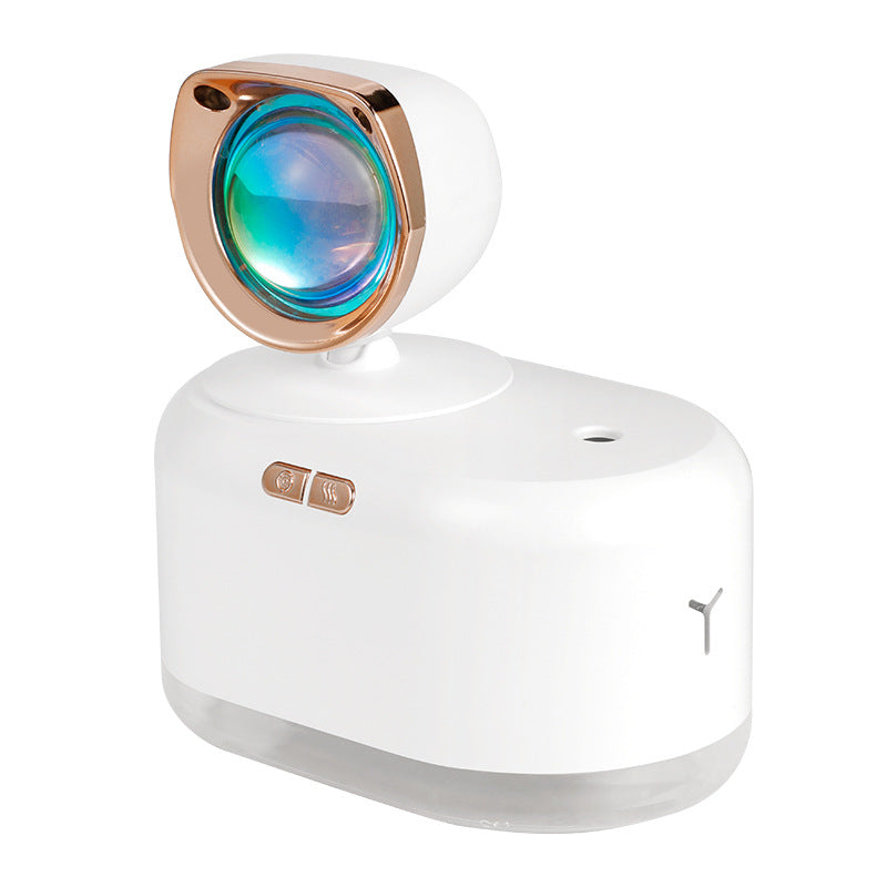 2 In 1 Mini Wireless Sunset Lamp Air Humidifier Fog Sprayer Humidifiers Deals DealSniper.net