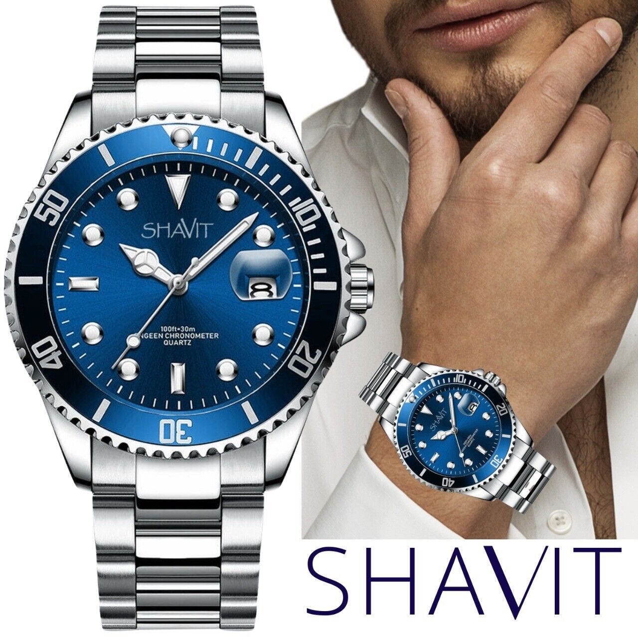 Men's Watch Relojes De Hombre Stainless Steel Quartz Luminous Classic Watches Jewelry DealSniper.net