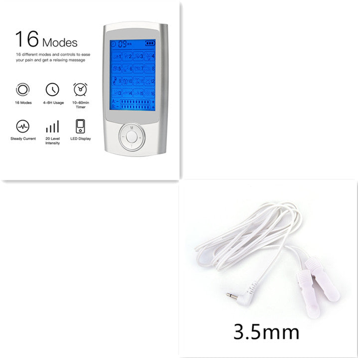 Digital Physiotherapy TENS Machine EMS Unit 16Mode Pulse Massage Health dealsniper-net White set AU