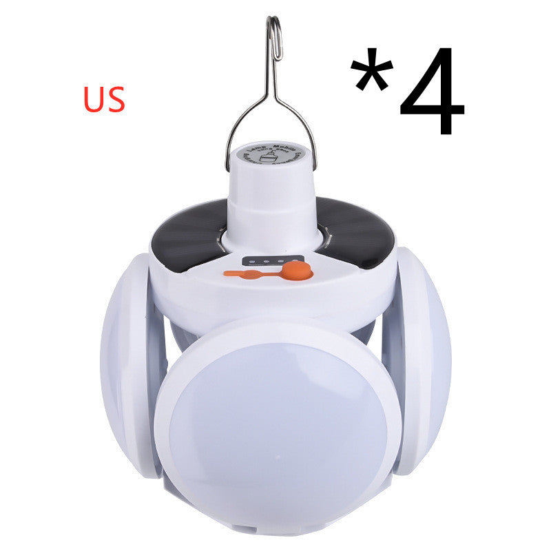 Solar Charging Light LED Power Failure Emergency Bulb Light Electronic DealSniper.net 4pcs White US