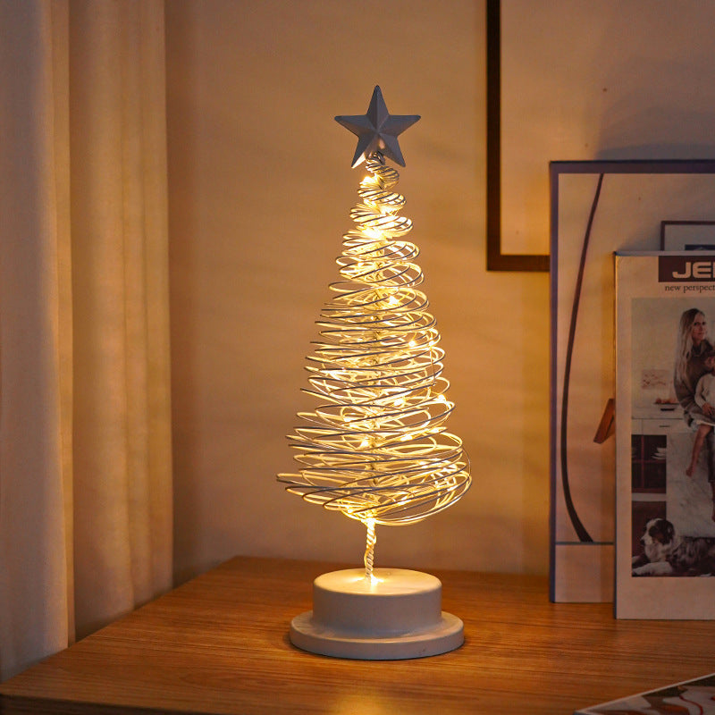 LED Christmas Tree Spiral Light Table Ornament Decor Holidays DealSniper.net Christmas Tree White Warm White Light