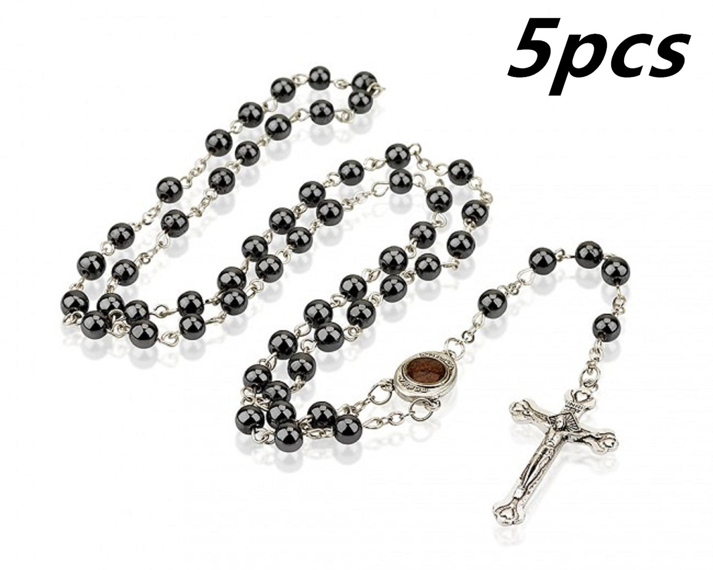 Non-Magnetic Black Gallstone Cross Jewelry DealSniper.net Hematite5pcs