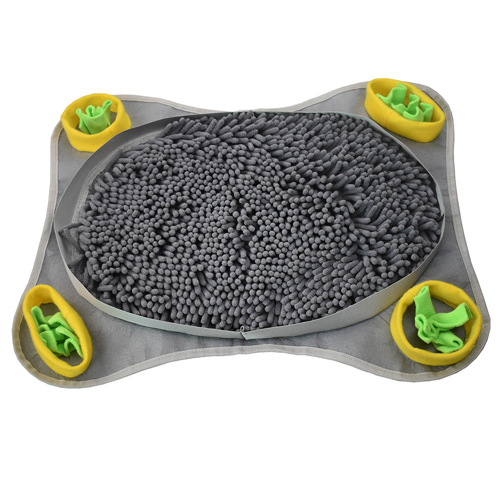 Dogs Snuffle Mat Pet Leak Food Anti Choking Mat Cat Dog Training Pets Gym From House Grey 56x38cm