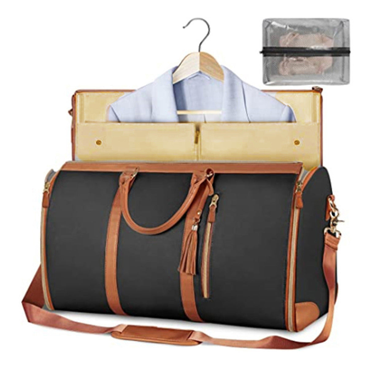 Large Capacity Portable Garment Bag Large Size Women DealSniper.net Black