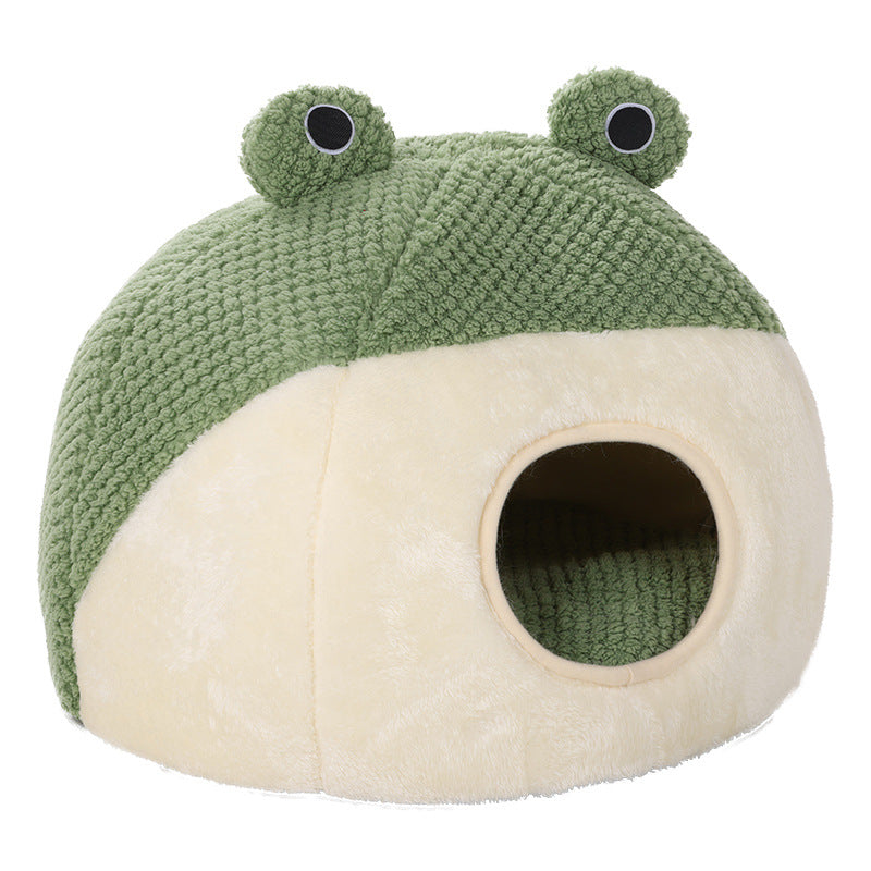Pet Cat Dog Nest Little Frog Series Warm Plush Mat Pets DealSniper.net