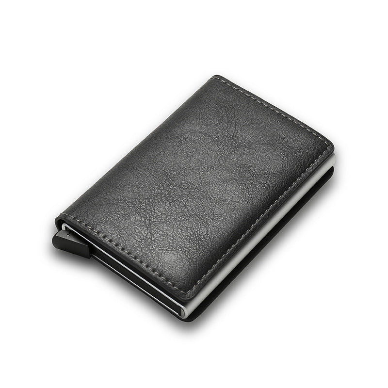 Credit Card Holder Smart Minimalist Wallet Pocket Cardholder Bank Men DealSniper.net Dark Gray
