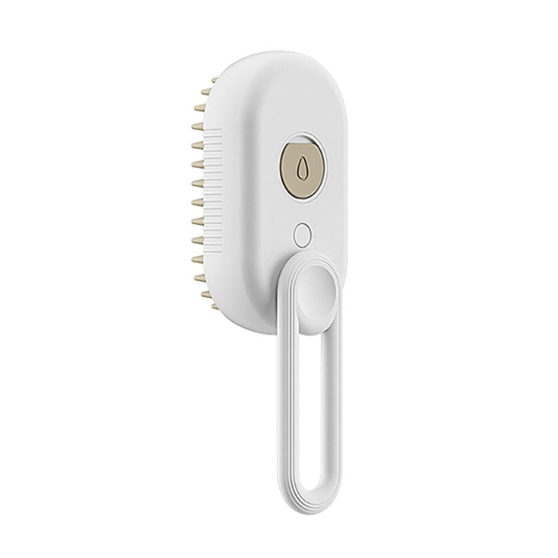Cat Steam Brush Steamy Dog Brush 3 In 1 Electric Spray Cat Hair Brushes Pets DealSniper.net Porcelain White USB