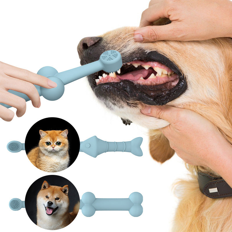 Pet Silicone Finger Toothbrush Oral Cleaning Pet Toothbrush Pets DealSniper.net
