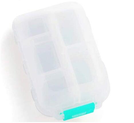 Travel Pill Organizer 10 Grid Moisture Proof Pills Box Travel DealSniper.net White