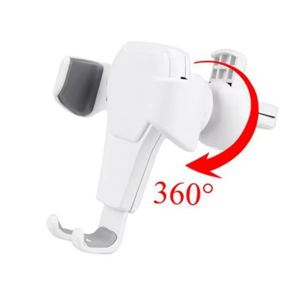 Universal Gravity Phone Holder Car Air Vent Mount Air Vent Stand Vehicle DealSniper.net White With Rotate