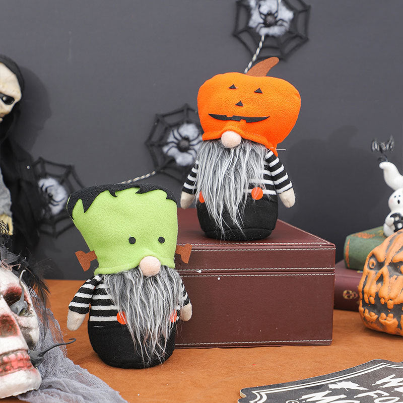 Halloween Decorations Monster Pumpkin Hat Doll Ornaments Holidays DealSniper.net