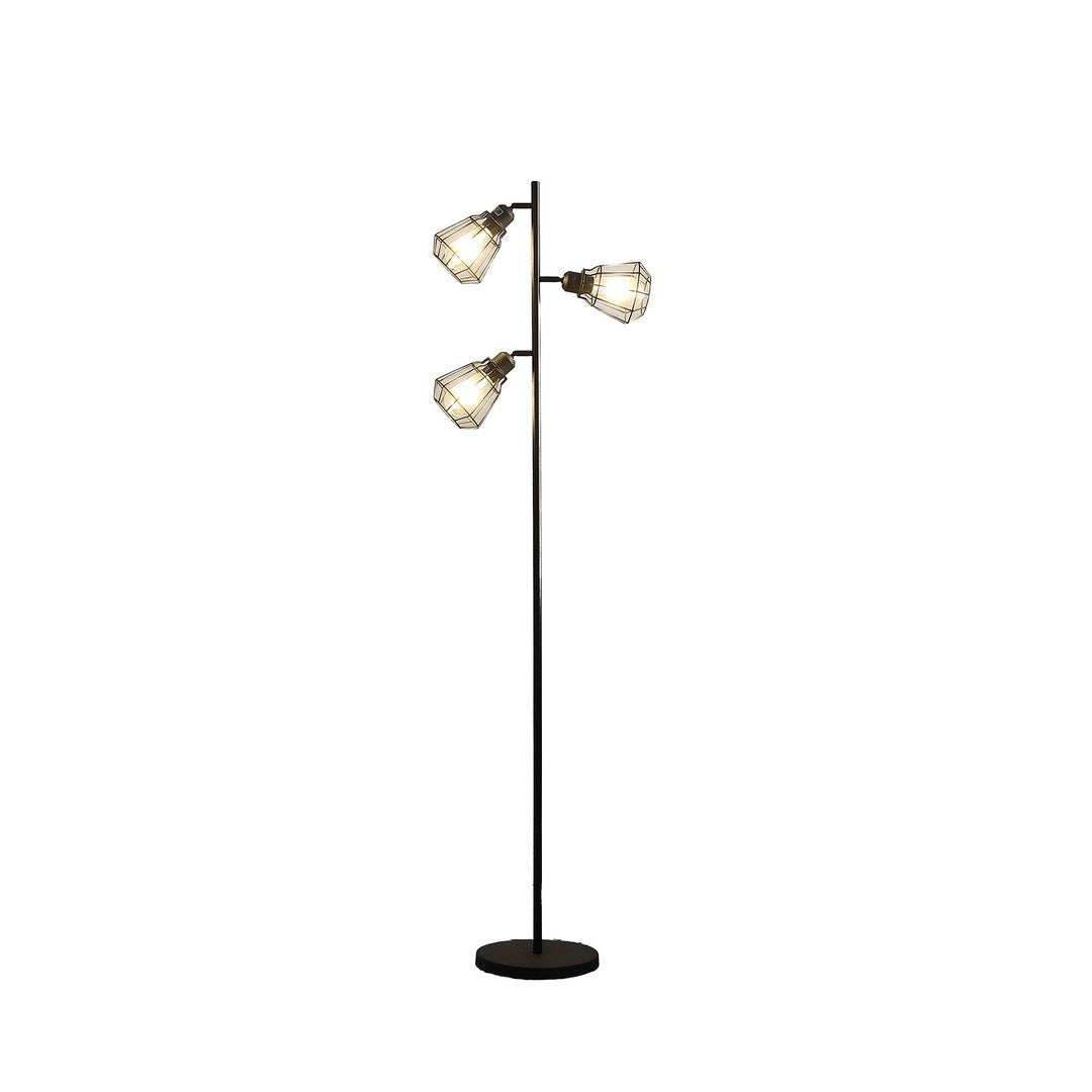 Adjustable Cage Shade Industrial Farmhouse Metal Floor Lamp Home Decor DealSniper.net