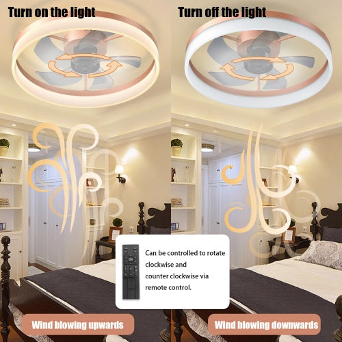 Ceiling Fan With Light Dimmable LED Recessed Ceiling Home Decor DealSniper.net