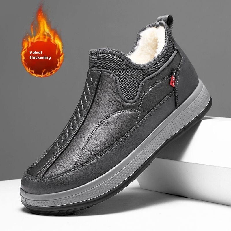 Winter Warm Fleece Snow Boots Round-toed Platform Men DealSniper.net