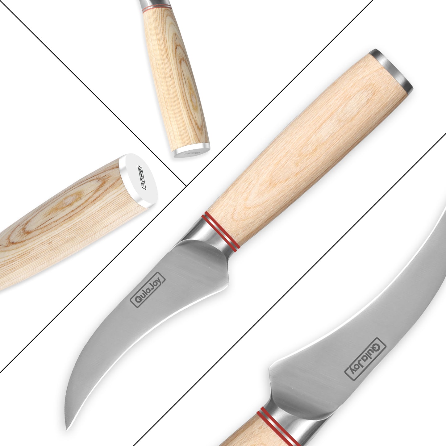 Qulajoy Vegetable Cleaver - Japanese Cleaver Chopping Knife High Carbon Stainless Steel Knives With Wooden Handle Kitchen DealSniper.net