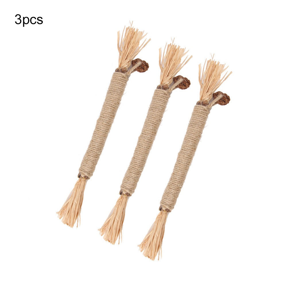 3 Pack Silvervine Sticks For Cats Cat Chew Toy For Dental Care Pets Gym From House Thick