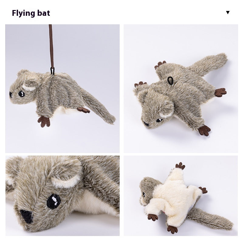 Interactive Cat Plush Toys For Indoor Cats Automatic Flapping Bird Cat Toy USB Rechargeable Electronic Pet Enrichment Toys Pets DealSniper.net Shake Pygmy Flying Squirrel PVC Bag Packaging