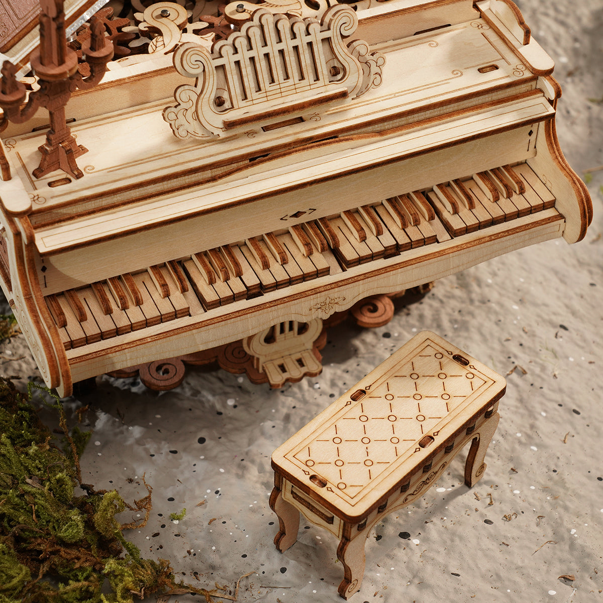3D Wooden Puzzle Magic Piano Mechanical Music Box Toy Gift Hobby dealsniper-net