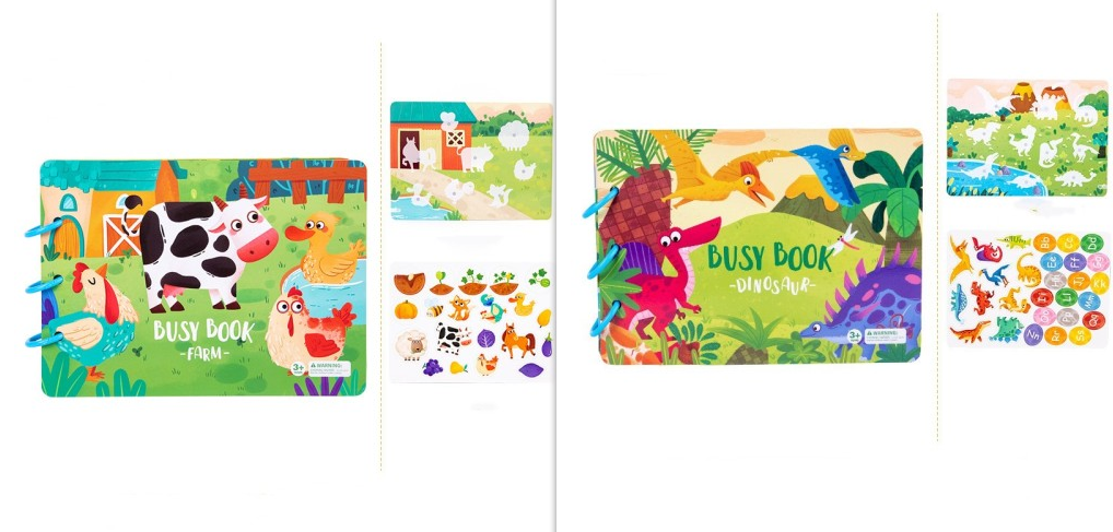 Children's Busy Book Educational Toys Repeated Paste Kids dealsniper-net Set5
