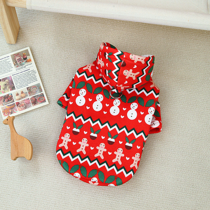 Dog Clothes Christmas Sweatshirt Clothes Pets DealSniper.net Red L