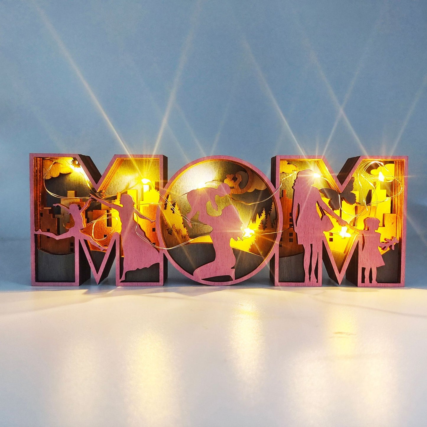 Mothers Day Fathers Day Wooden Crafts Decoration Home Decor DealSniper.net