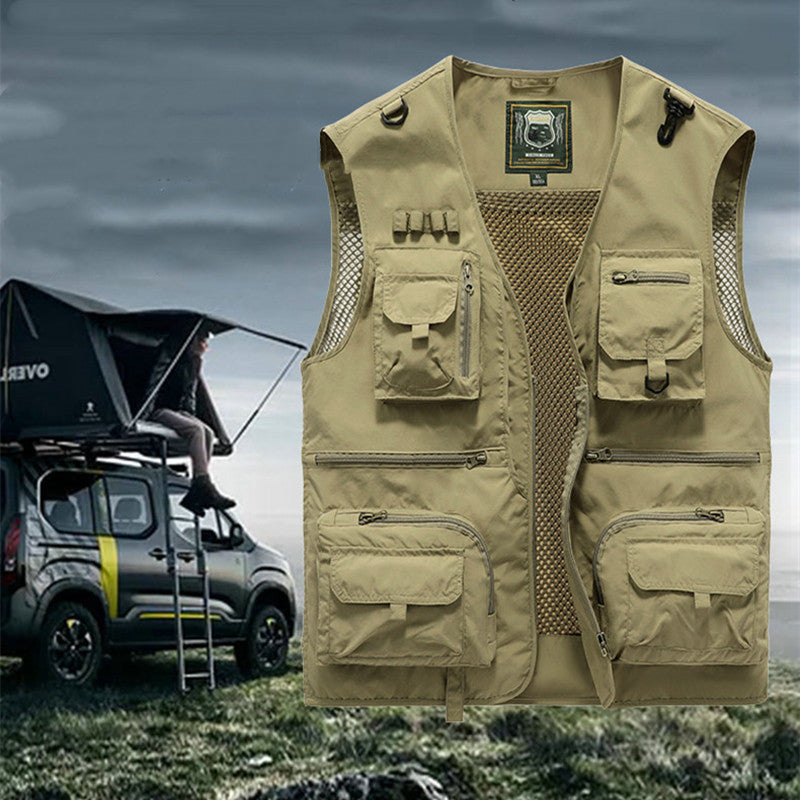 14 Pockets Summer New Men US Tactical Hiking Fishing Vest Men Gym From House