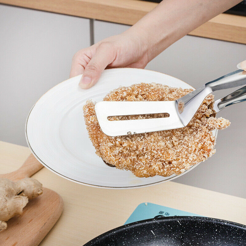 Stainless Steel Steak Clamp Food Clip Tongs Kitchen DealSniper.net