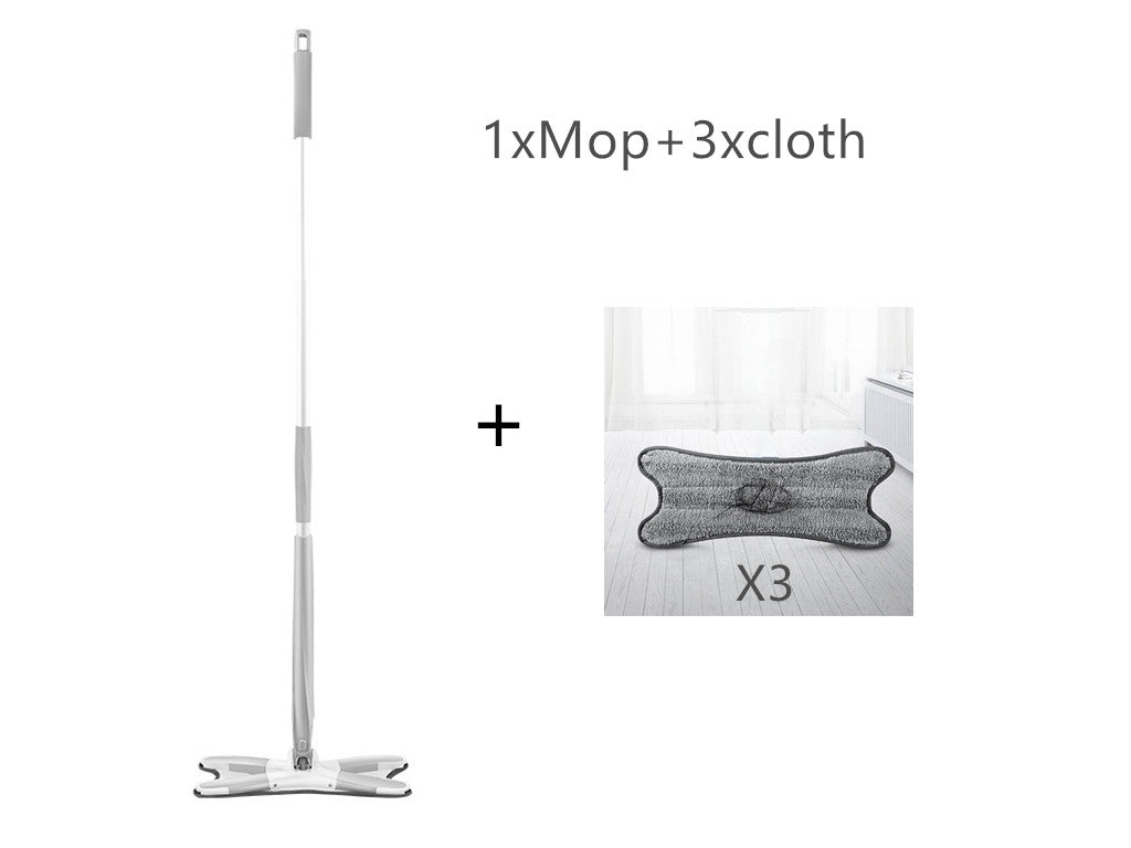 Flat Mop Bucket Type X Free Hand Wash Household House DealSniper.net Upgrade 4 piece of cloth