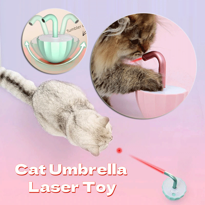 Cat Umbrella Laser Toy Interactive Kitten Automatic Pet Toy Pets DealSniper.net