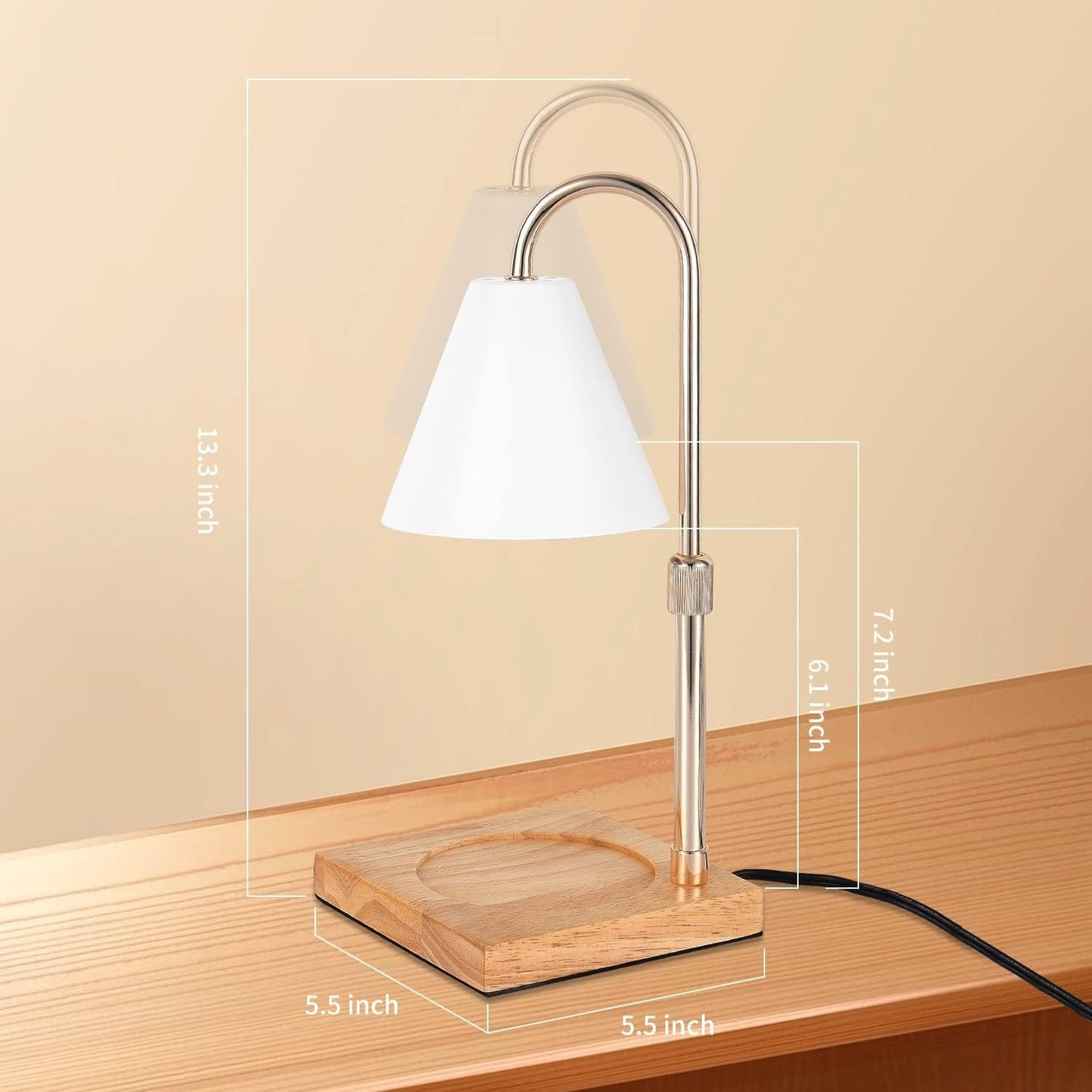 Candle Warmer Lamp With Timer Dimmer Home Decor DealSniper.net White