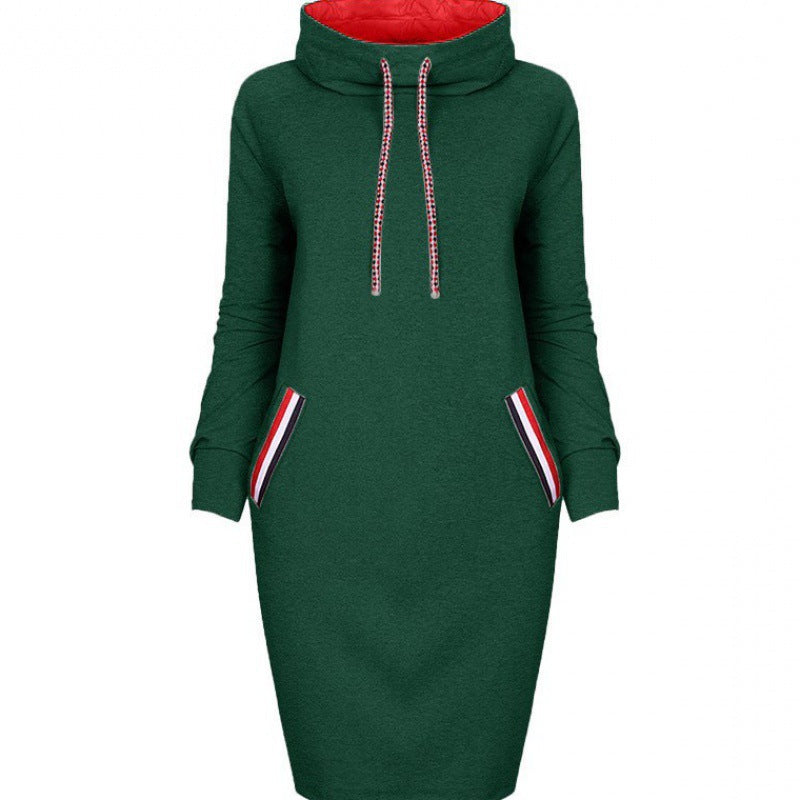 Autumn winter dress Long sleeve vestidos Casual party Women DealSniper.net Green 3XL