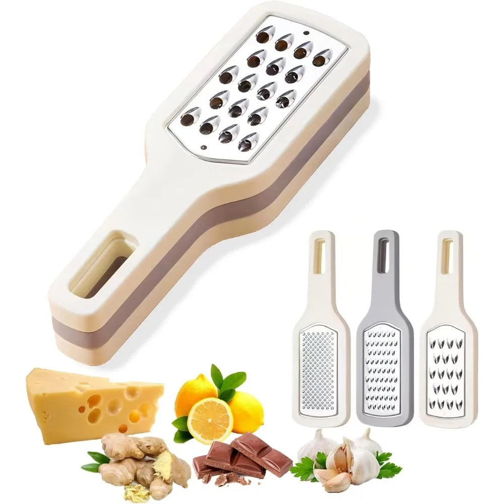 3 In 1 Cheese Grater Portable Handheld Stainless Steel Kitchen DealSniper.net