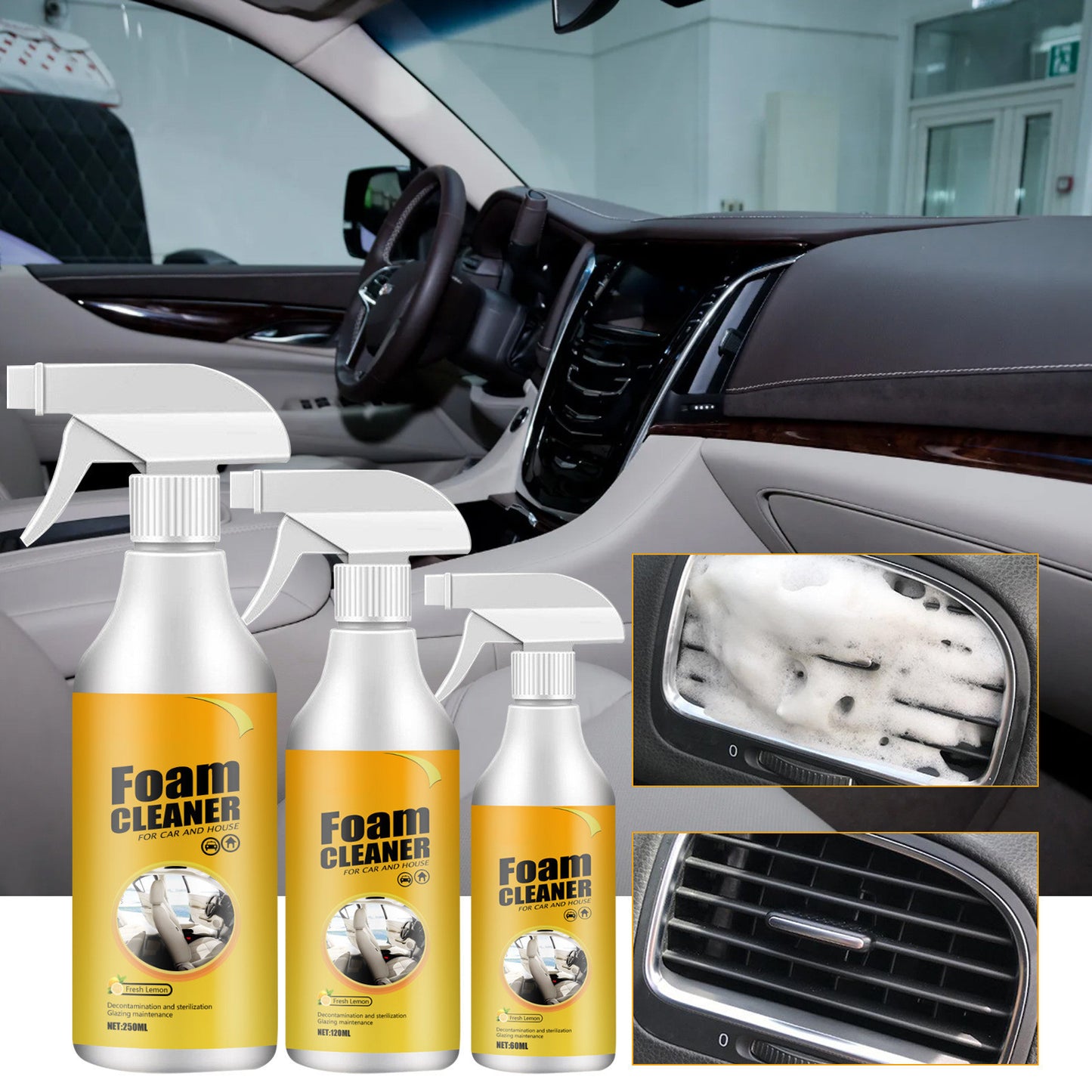 Multifunctional Foam Head Cleaner Interior Vehicle DealSniper.net