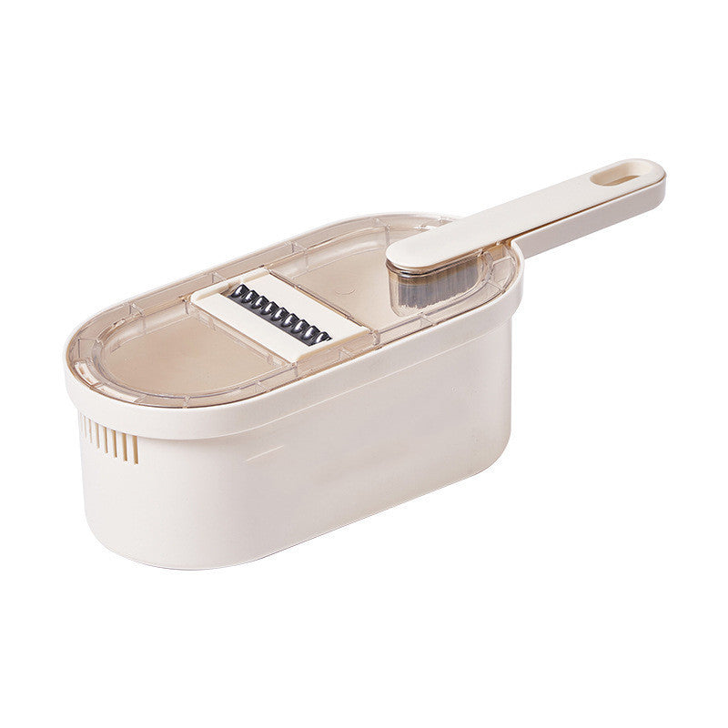 New Multifunction Vegetable Cutter With Basket And Brush House DealSniper.net White Transparent Shredder with Box