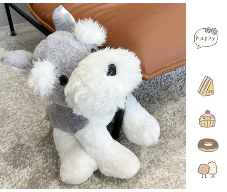 Cute Schnauzer Plush Toy Dog Doll Kids DealSniper.net