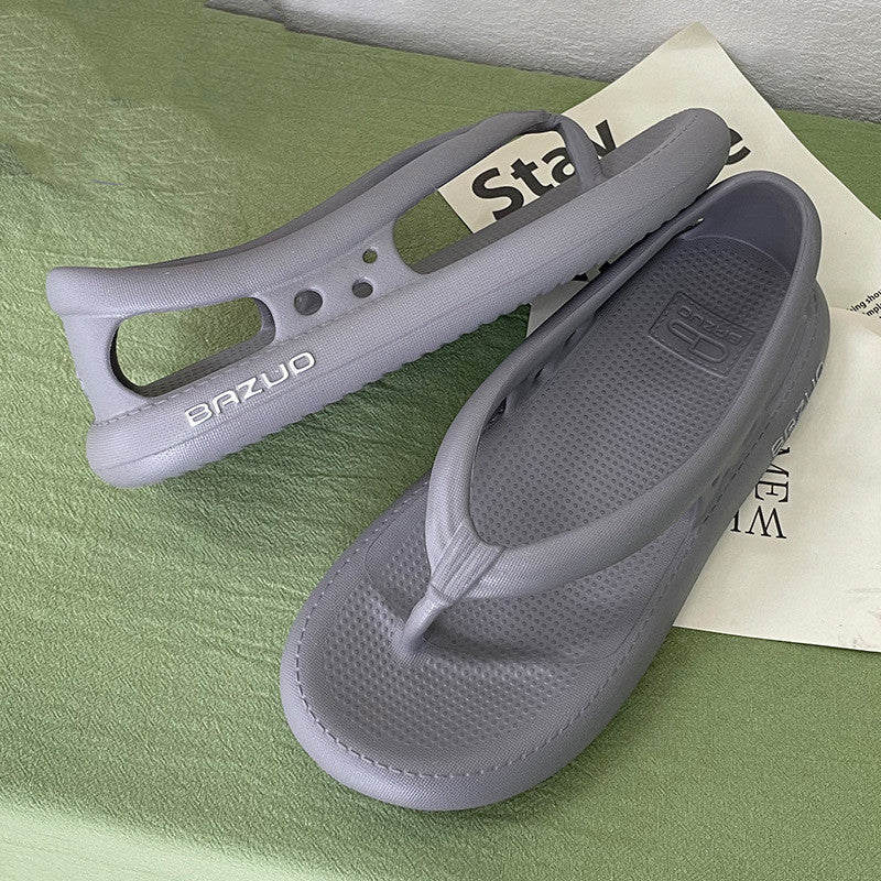 Fashion Personality Women With Heel Flip-flops Women DealSniper.net Dark Grey 40or41