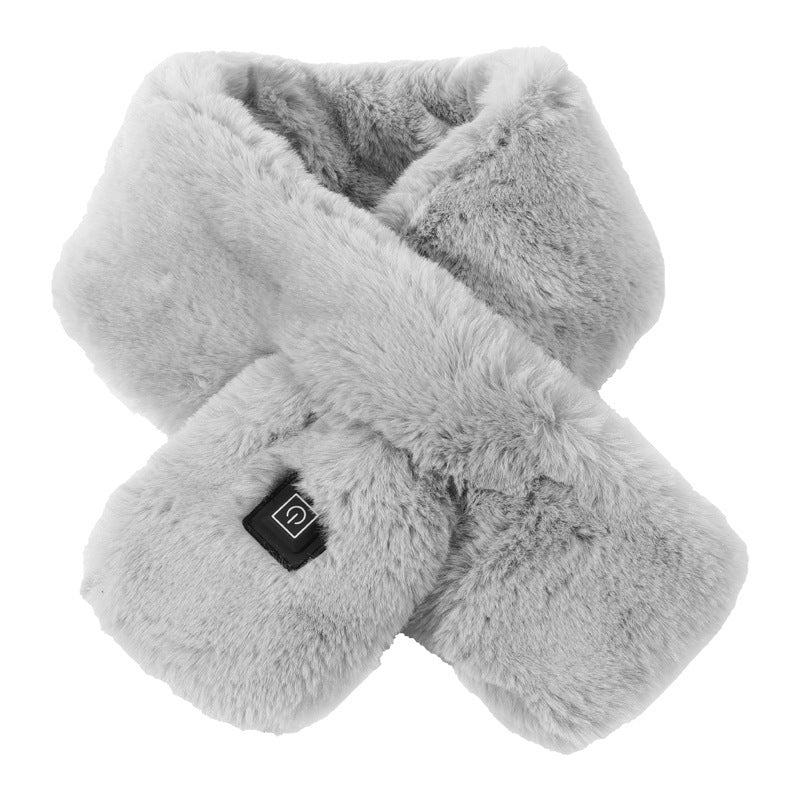 Heating Scarf USB Electric Heated Neck Wrap Heating Pad Men DealSniper.net Gray