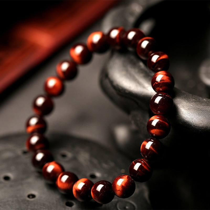 Vintage Style 8mm Red Tiger Eye Bracelet Anti-fatigue Jewelry DealSniper.net