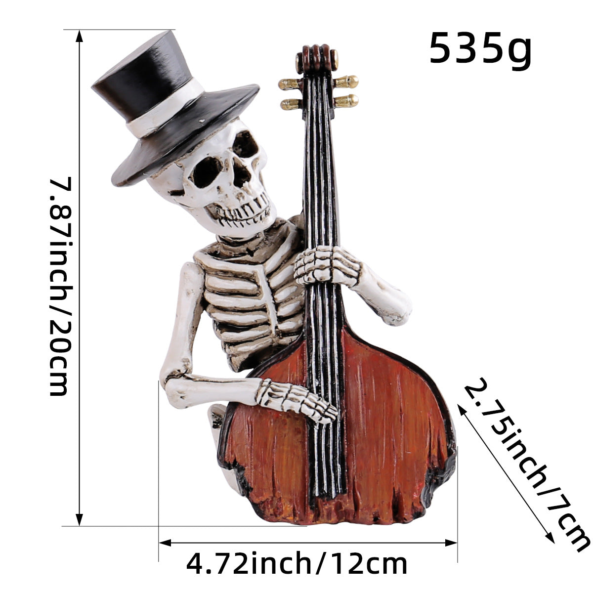 Cross-border Halloween Cartoon Skull Characters Ornaments Chamber Holidays DealSniper.net X3 17 holding guitar