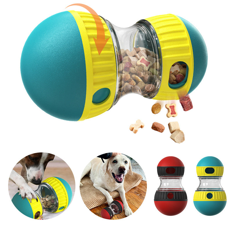 Food Dispensing Dog Toy Tumbler Leaky Food Ball Puzzle Toys Pets DealSniper.net