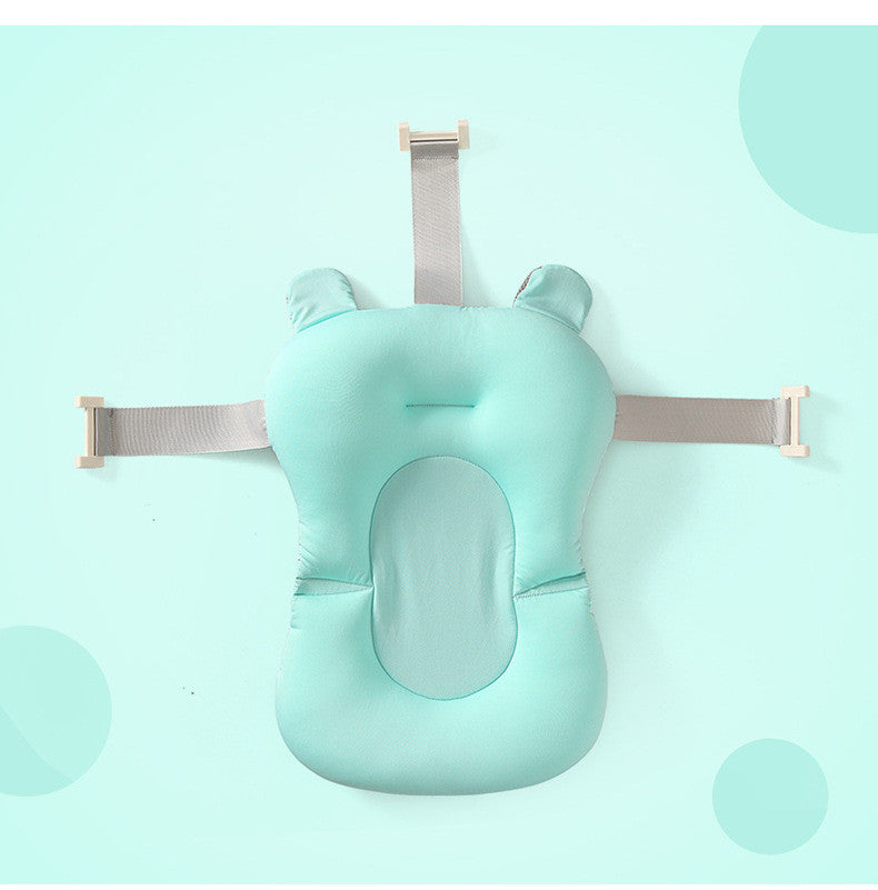 Baby Bath Seat Support Mat Foldable Baby Bath Tub Pad & Chair Deals DealSniper.net Green bear bath mat Standard Model
