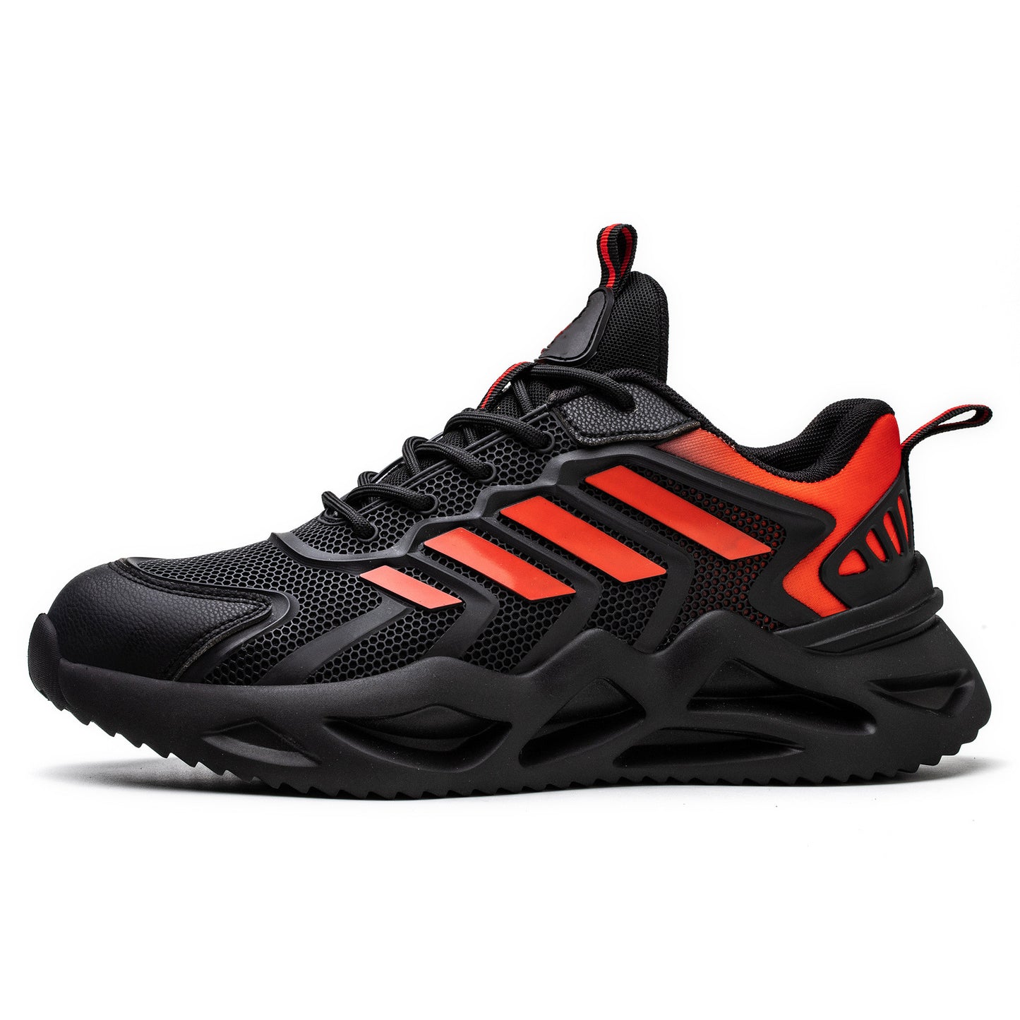 Flying Woven Labor Protection Shoes With Wear-resistant And Anti-skid Soles Men DealSniper.net Red 35