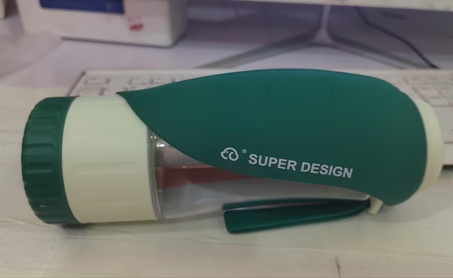 2 In 1 Multifunction Pet Dog Water Bottle Silicone Pets DealSniper.net Dark green
