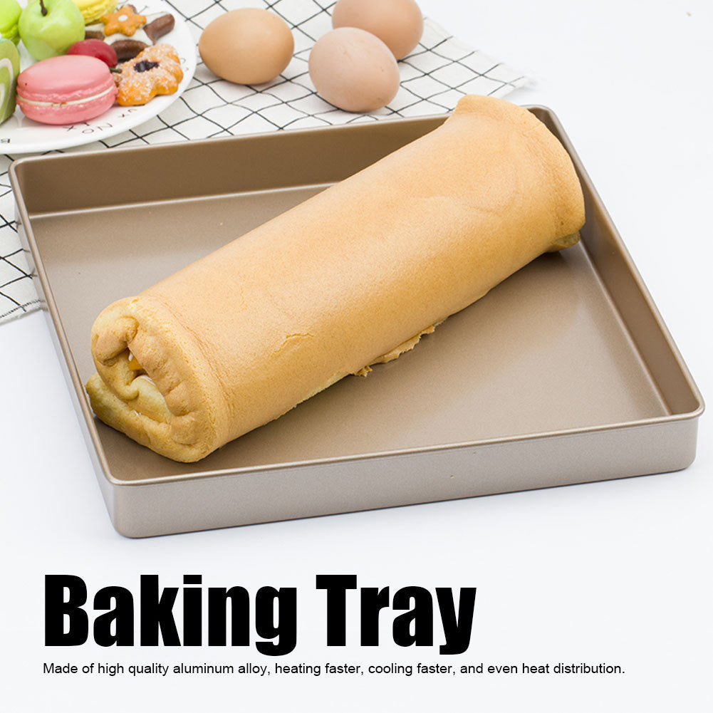 Gold Aluminum Alloy Square Shape Non-Stick Kitchen DealSniper.net