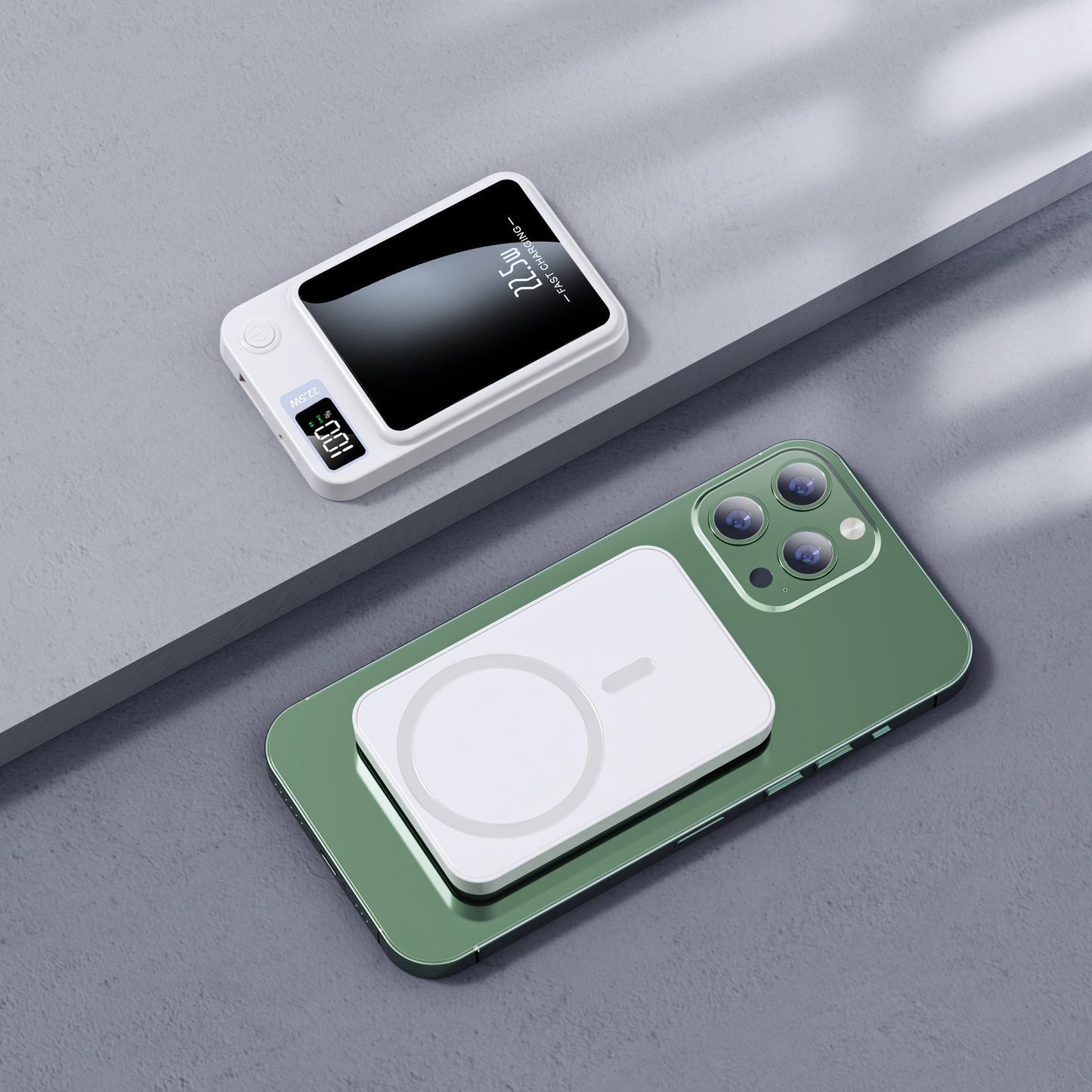 Magnetic Wireless Super Fast Power Bank Electronics DealSniper.net White 10000 MA