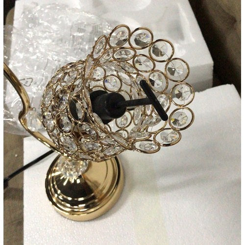 18.75 Inch Rose Gold 2 Flower Horn Ornate Metal Table Lamp Home Decor DealSniper.net