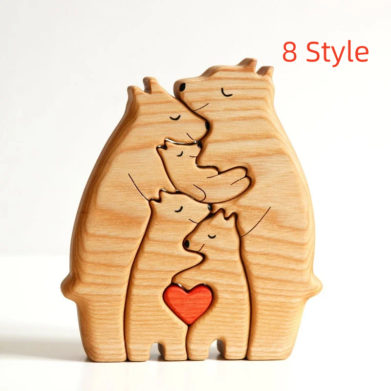 Home Fashion DIY Wooden Puzzle Ornament Home DealSniper.net 8 Style