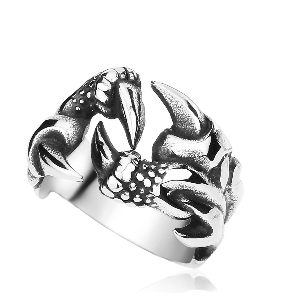 Men's Domineering Open Dragon Claw Ring Punk Chrome Jewelry Jewelry DealSniper.net