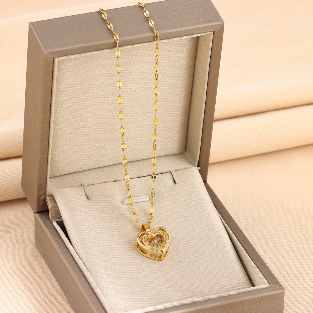 Valentines Day Gift Double-layer Smart Love Pendant Jewelry DealSniper.net